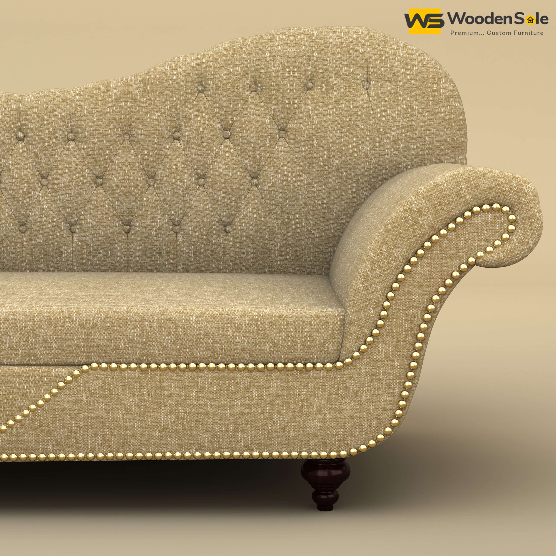 Royal Chaise Lounge (Cotton, Faux Cream)