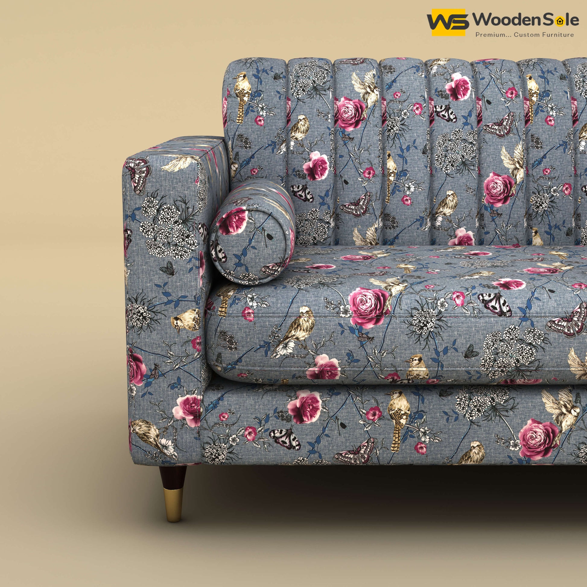 Sashwat Loveseat (Cotton, Floral Printed)