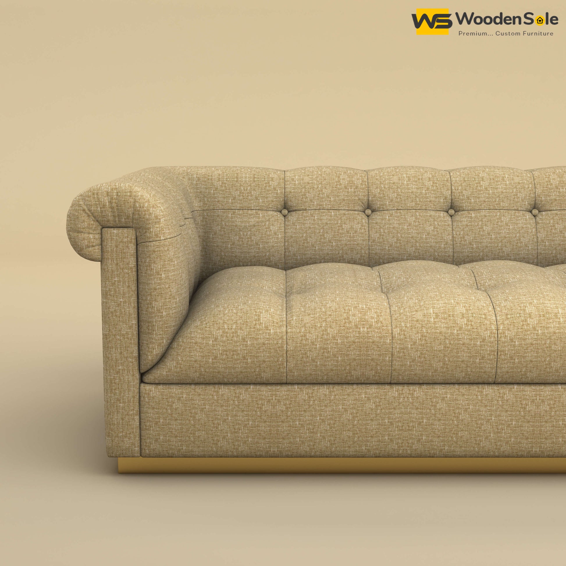 Morrison 3 Seater Fabric Sofa (Cotton, Faux Cream)
