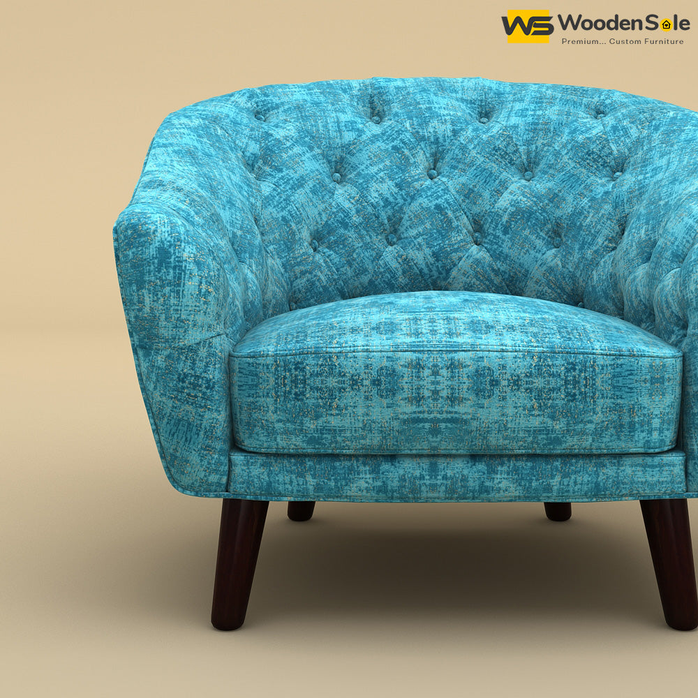 Verona Lounge Chair (Cotton, Teal Blue)