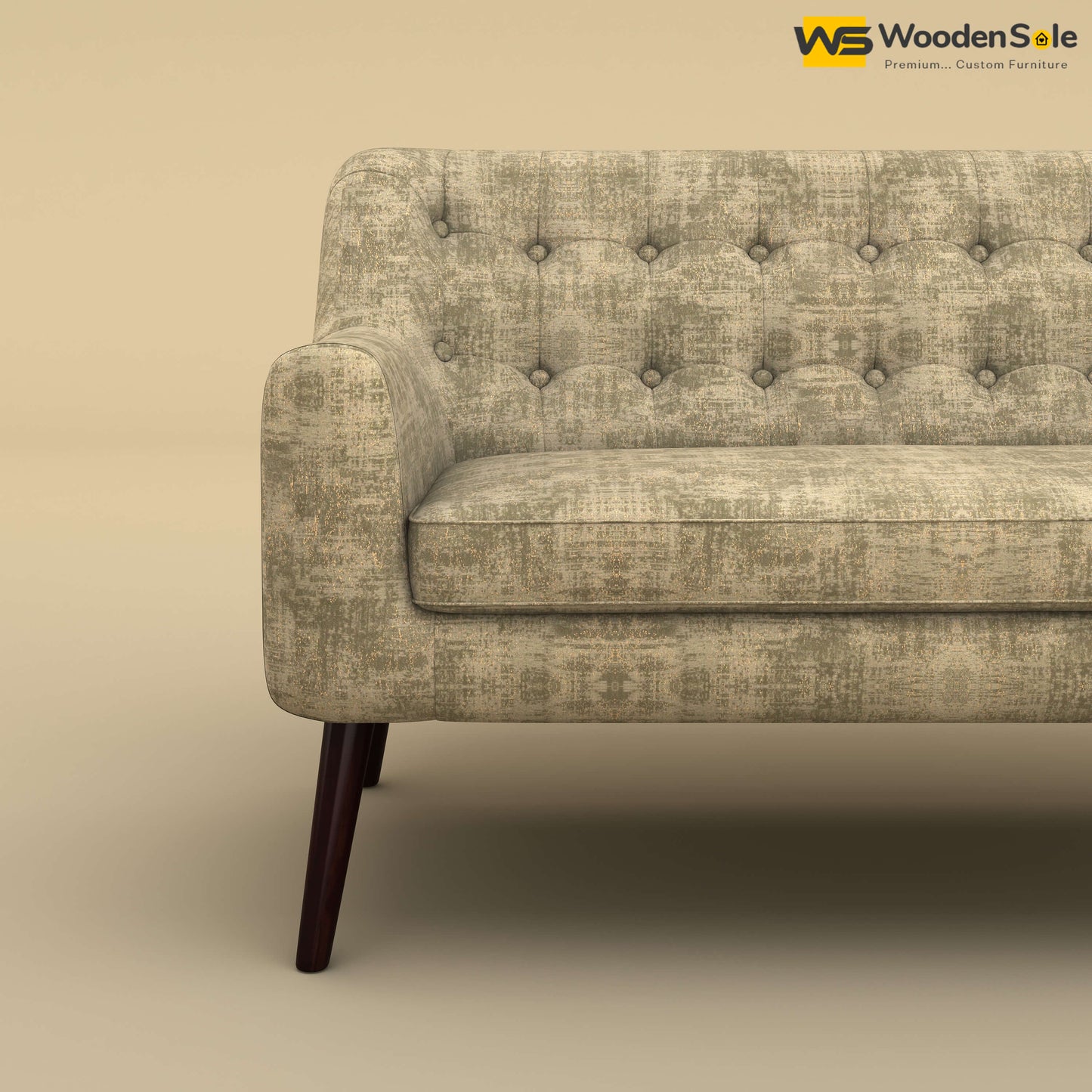 Viraj Loveseat Sofa (Cotton, Patchy Cream)