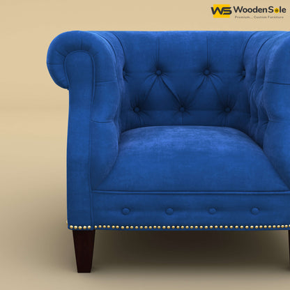 Olivia Wing Chair (Velvet, Royal Blue)