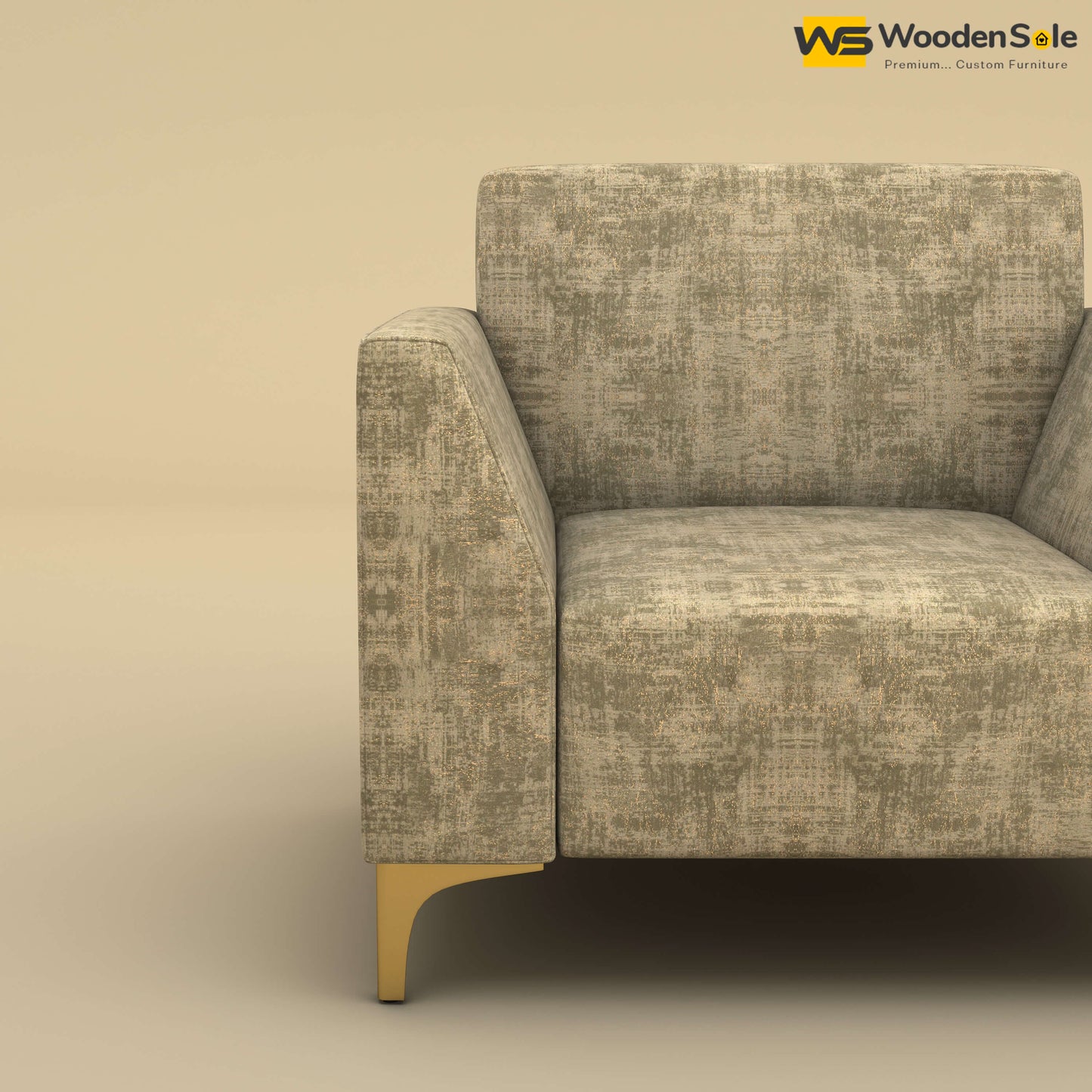 Nayobi 1 Seater Sofa (Cotton, Patchy Cream)