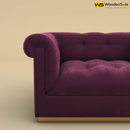 Morrison 1 Seater Fabric Sofa (Velvet, Dark Purple)