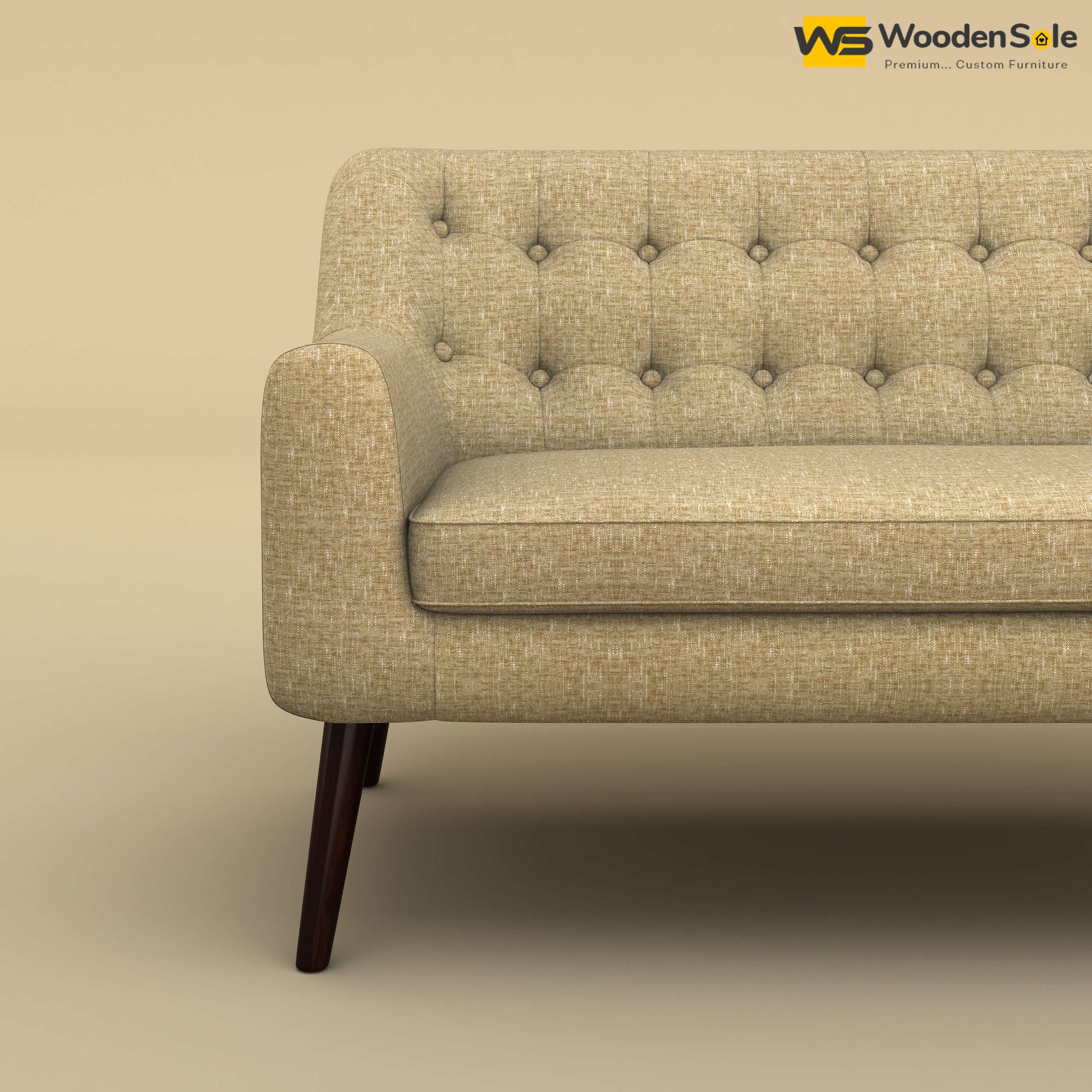 Viraj Loveseat Sofa (Cotton, Faux Cream)