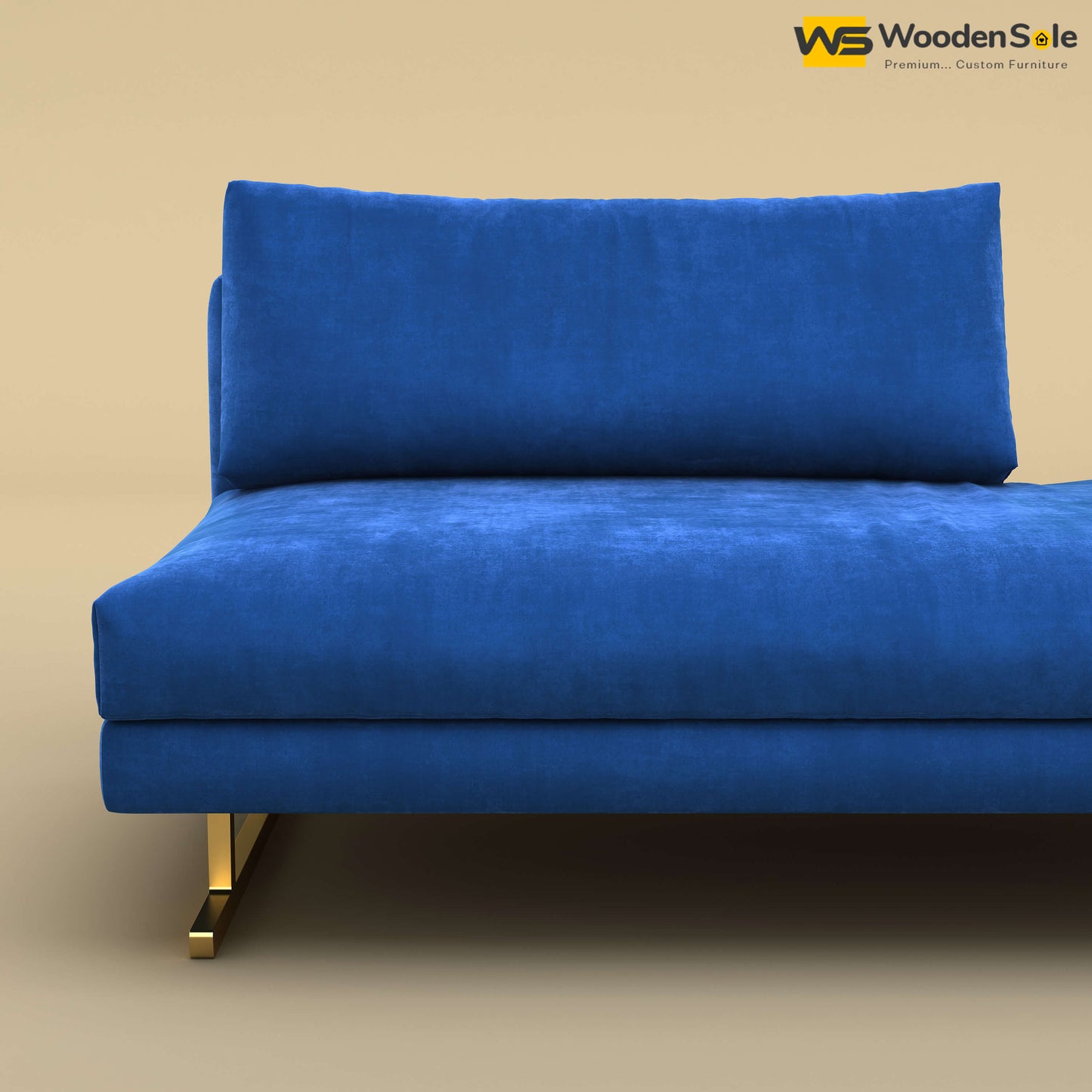 Elve Chaise Lounge (Velvet, Royal Blue)