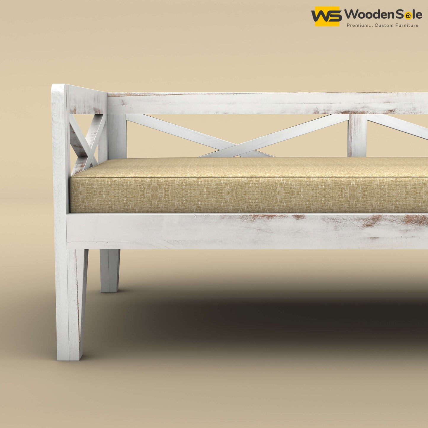 Edward Diwan Bed With Mattress (Distress Finish)