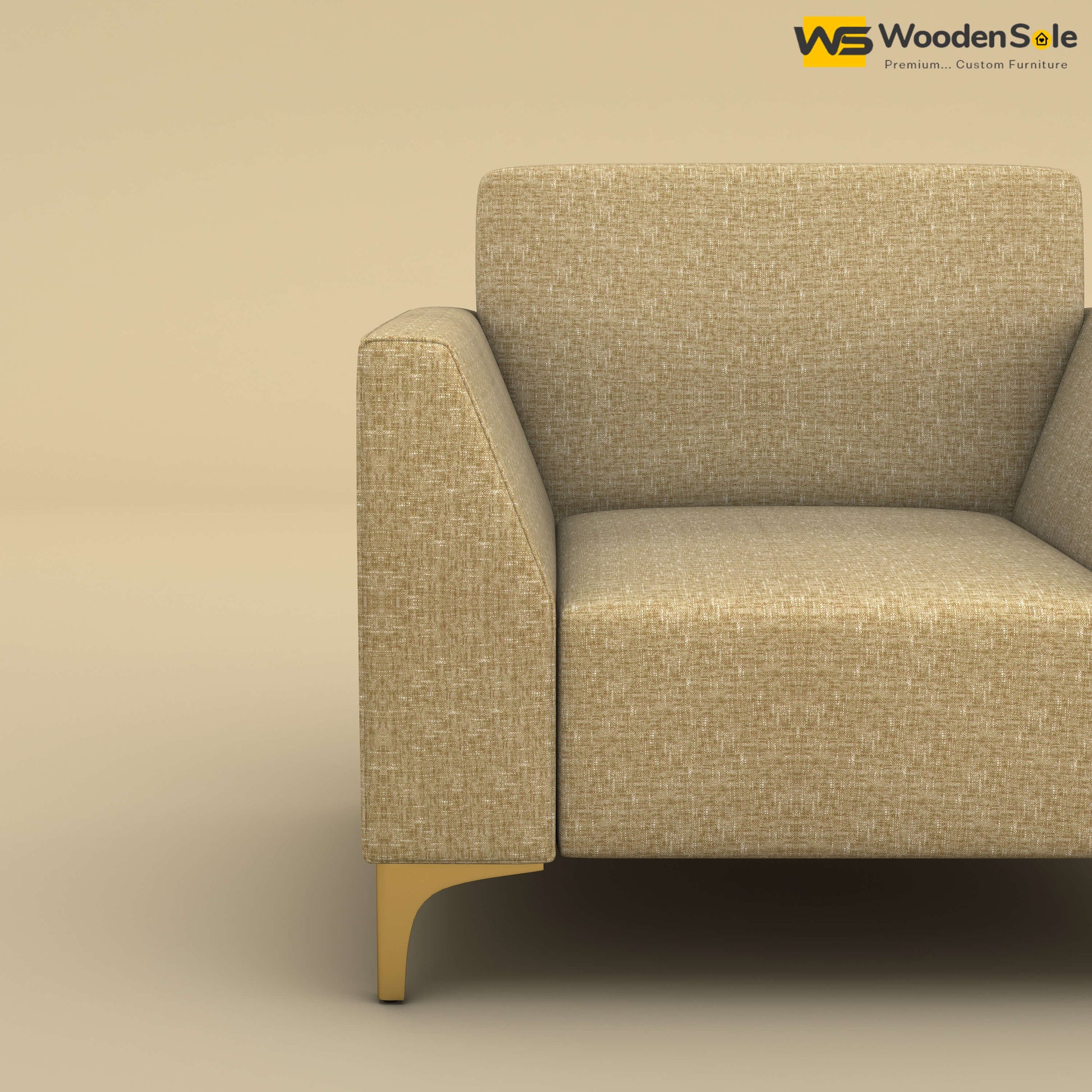 Nayobi 1 Seater Sofa (Cotton, Faux Cream)