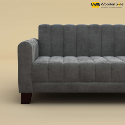 Furo 2 Seater Fabric Sofa (Velvet, Charcoal Gray)