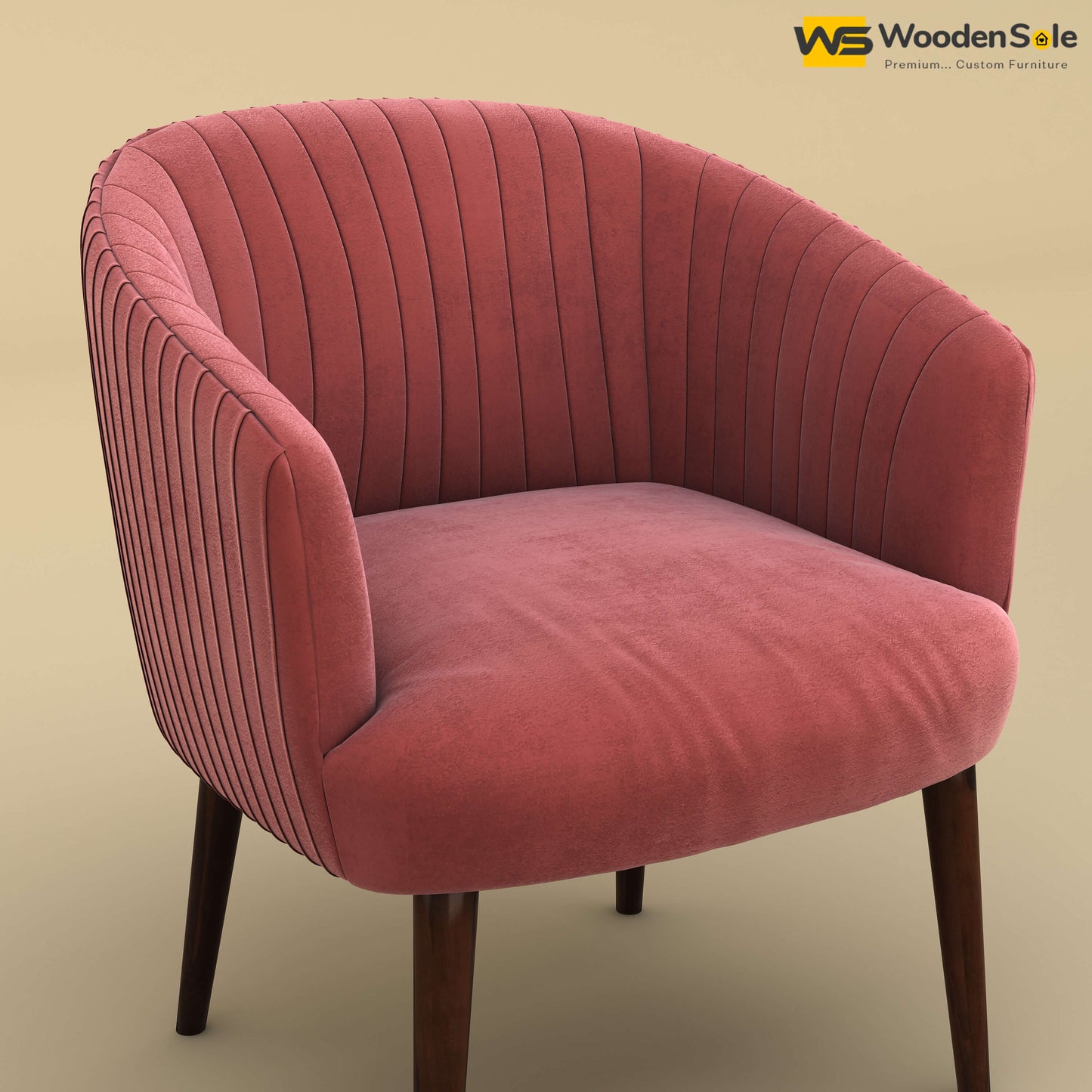 Parker Dining Chair (Velvet, Pink)