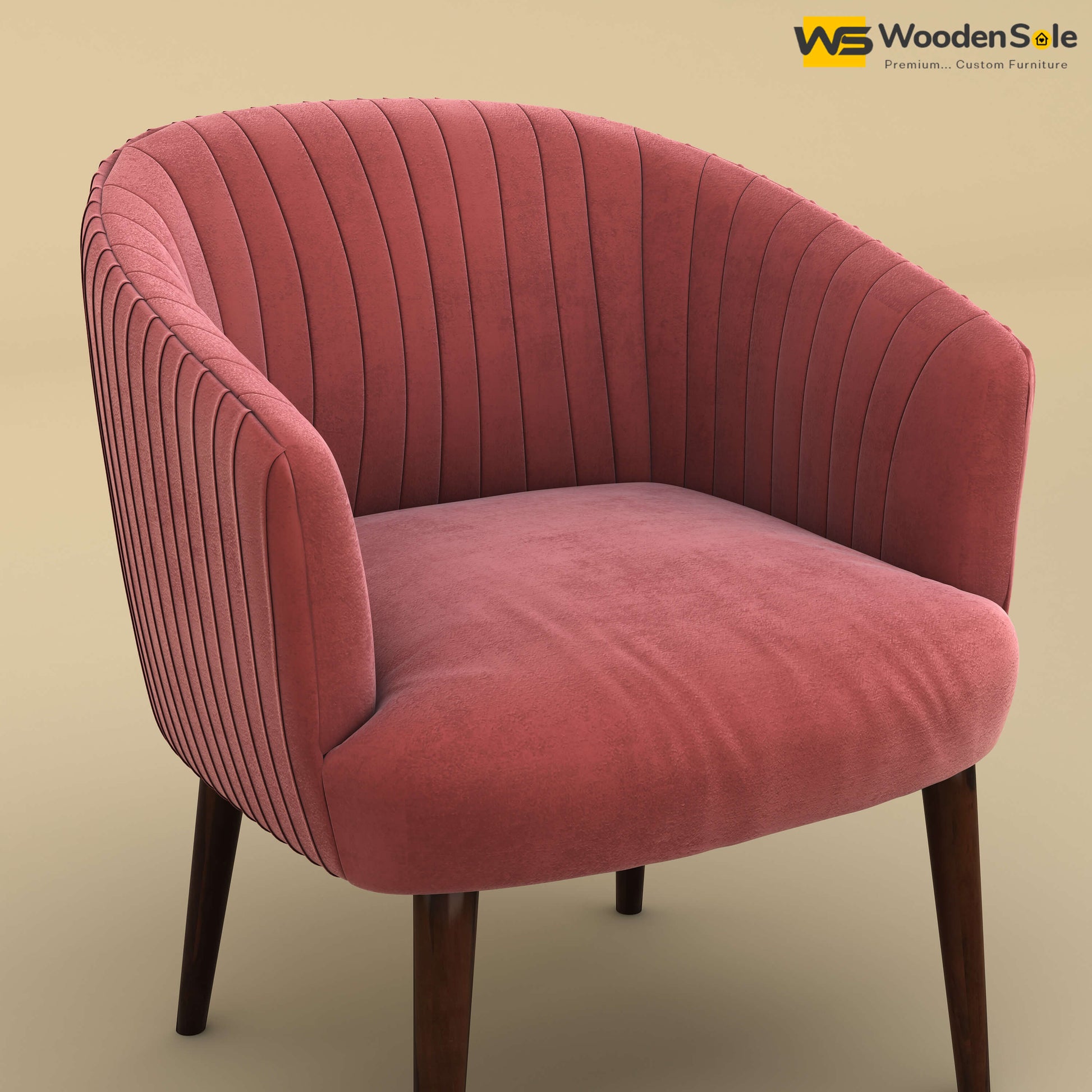 Parker Dining Chair (Velvet, Pink)