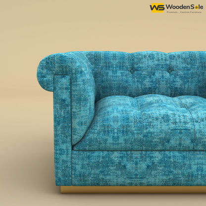 Morrison 1 Seater Fabric Sofa (Cotton, Teal Blue)