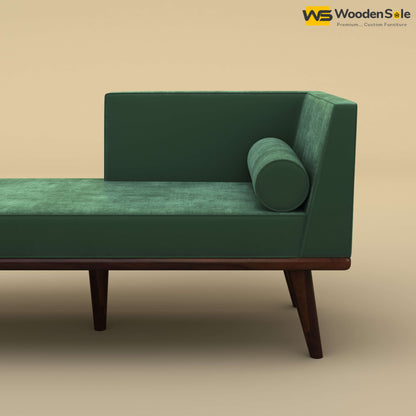 Sheher Chaise Lounge (Velvet, Forest Green)
