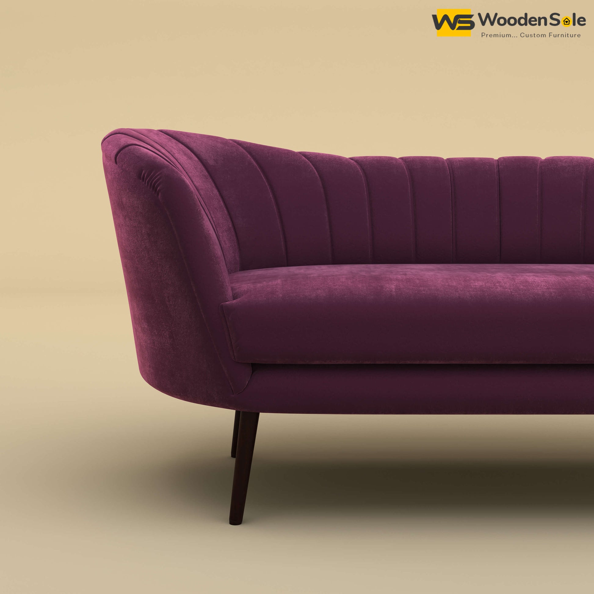 Kiara Chaise Lounge (Velvet, Dark Purple)