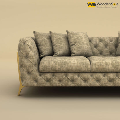 Adhira 3 Seater Premium Sofa (Cotton, Patchy Cream)
