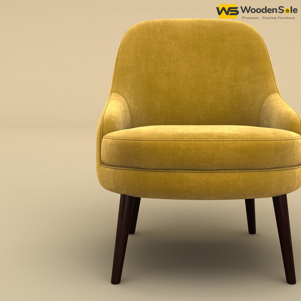Lawson Lounge Chair (Velvet, Mustard Yellow)