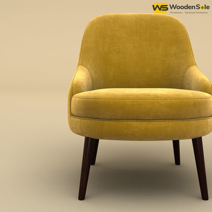 Lawson Lounge Chair (Velvet, Mustard Yellow)