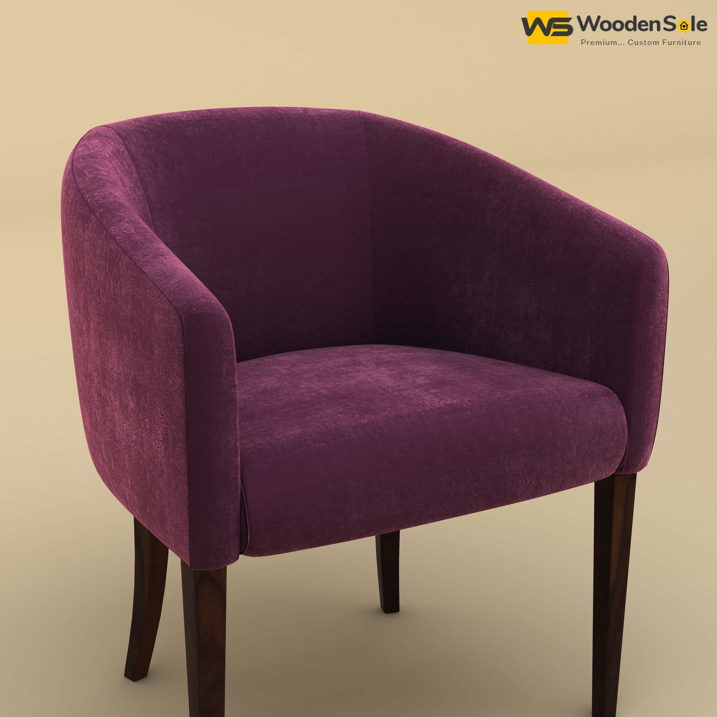 Florence Dining Chair (Velvet, Dark Purple)