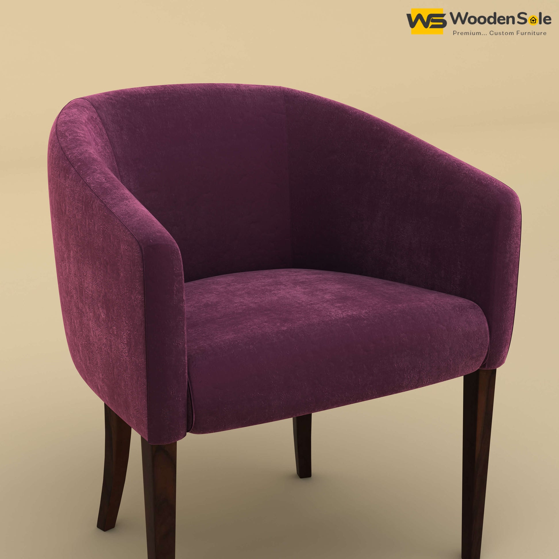 Florence Dining Chair (Velvet, Dark Purple)
