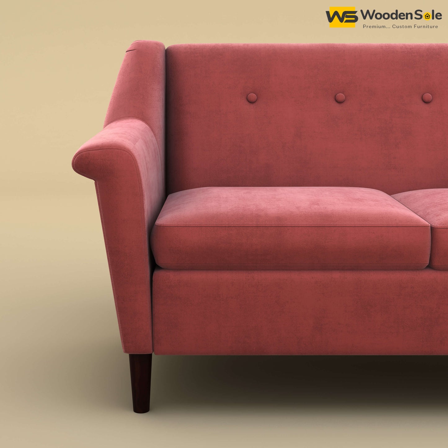 Ojas Loveseat (Velvet, Pink)