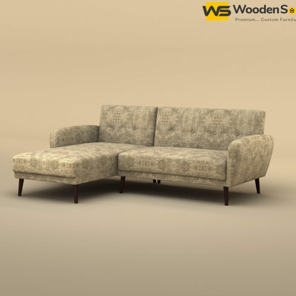Daisy L Shape Sofa (Cotton, Patchy Cream)