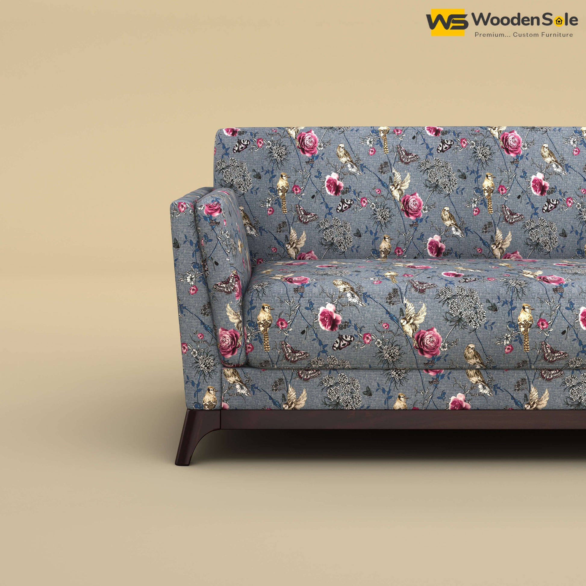 Bruno 2 Seater Sofa (Cotton, Floral Printed)