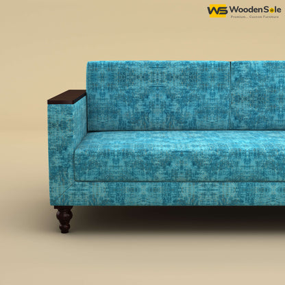 Tivoli 3 Seater Fabric Sofa (Cotton, Teal Blue)