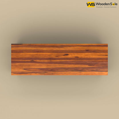 Sheesham Wood 6 Seater Dining Table Set with Bench (Honey Finish)