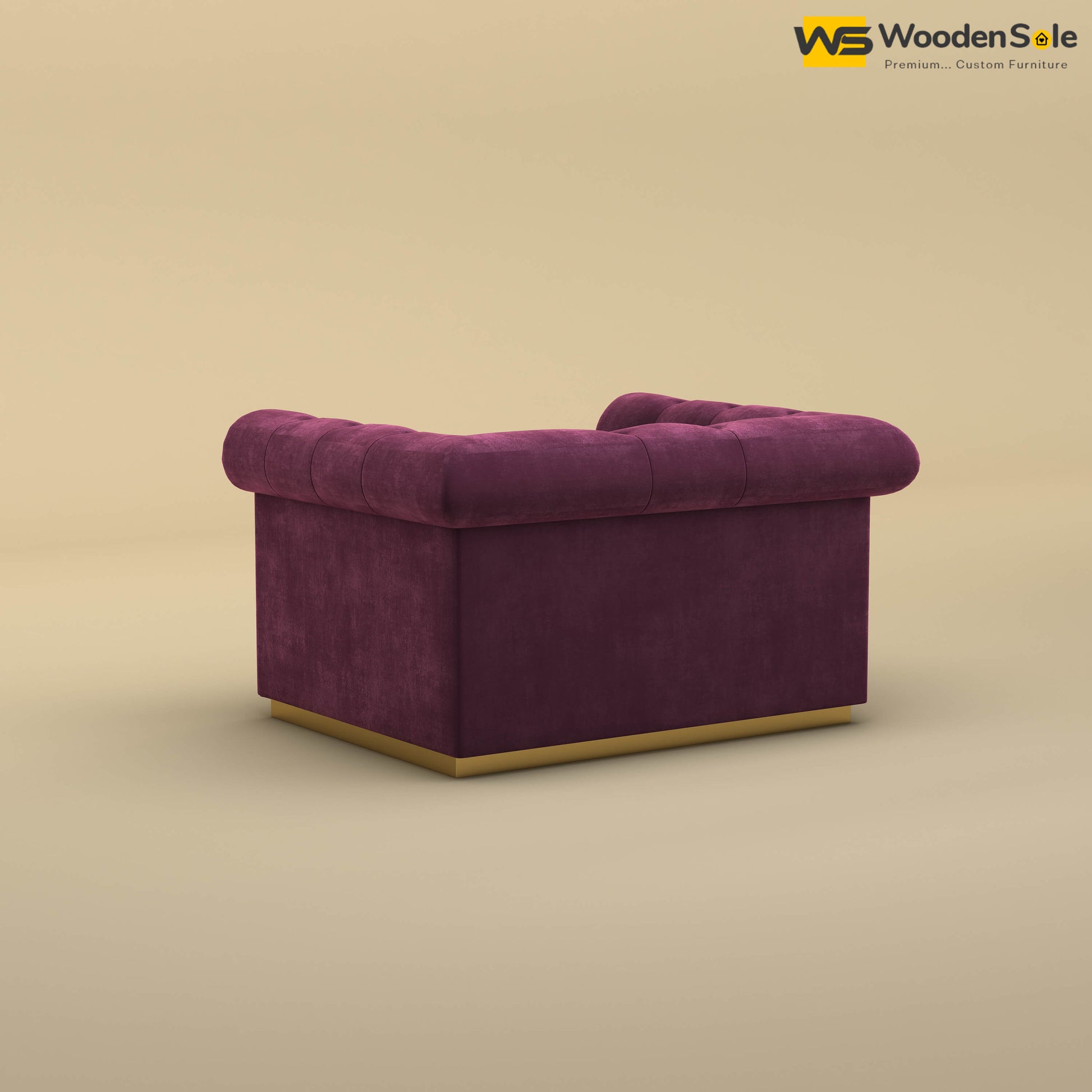 Morrison 1 Seater Fabric Sofa (Velvet, Dark Purple)