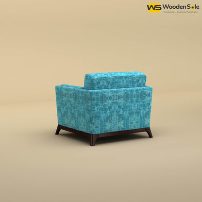 Bruno 1 Seater Sofa (Cotton, Teal Blue)