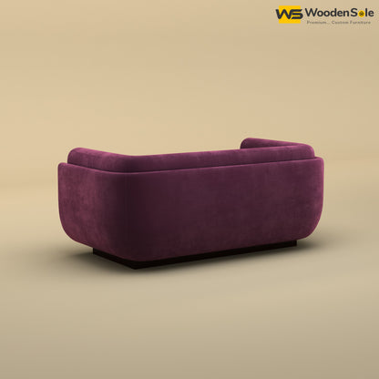 Vedant Two Seater Sofa (Velvet, Dark Purple)