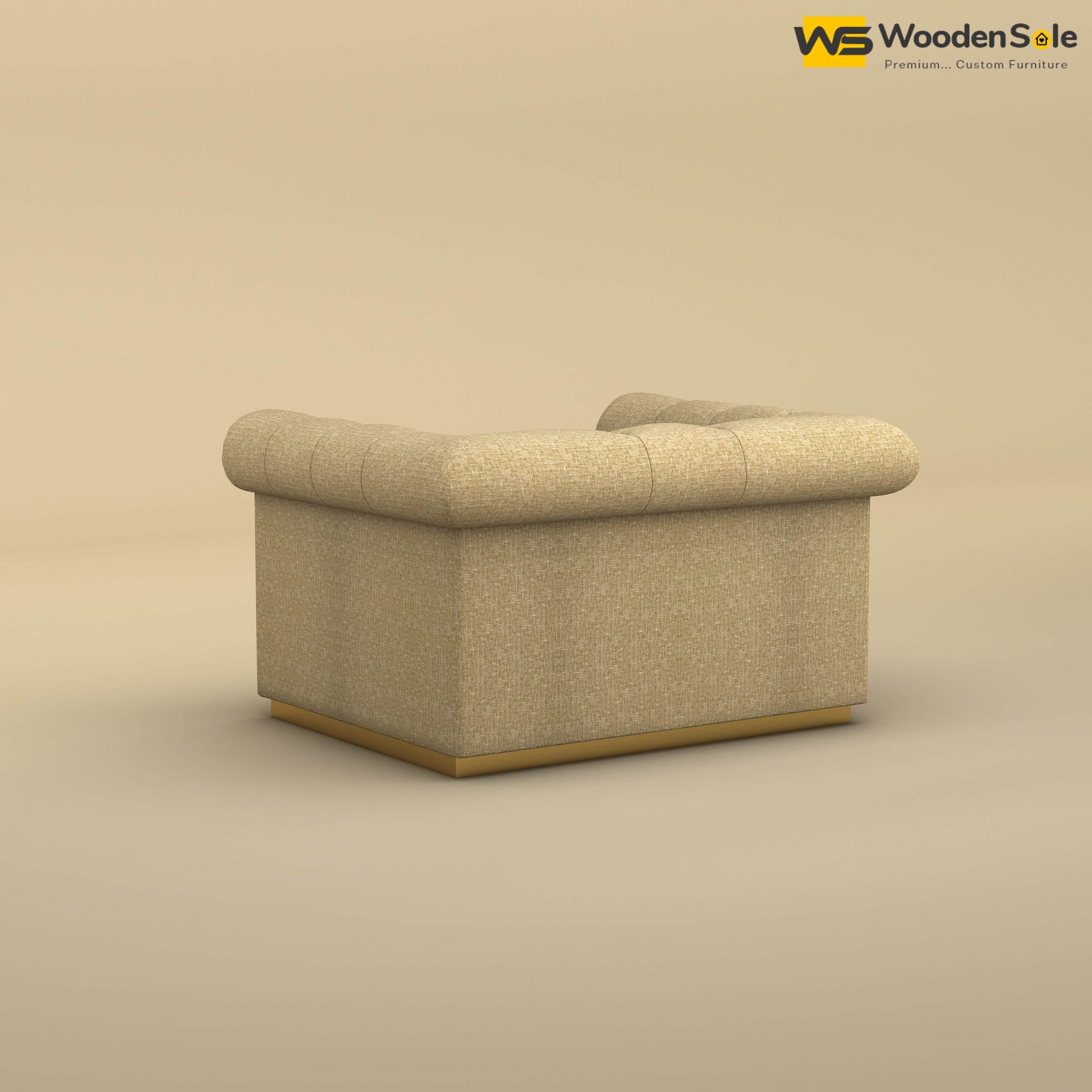 Morrison 1 Seater Fabric Sofa (Cotton, Faux Cream)