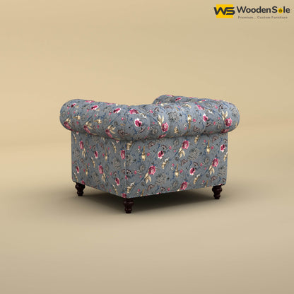 Maharaja Fabric 1 Seater Sofa (Cotton, Floral Printed)