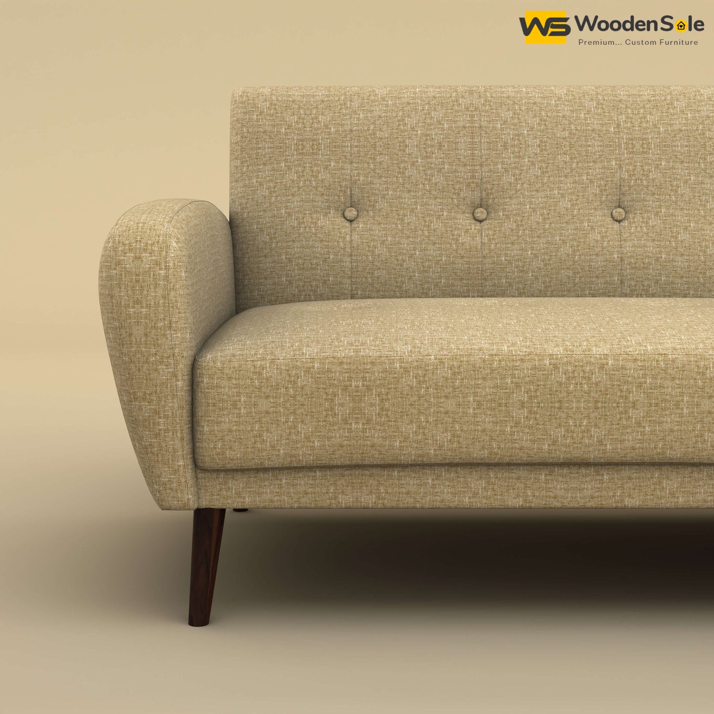 Daisy L Shape Sofa (Cotton, Faux Cream)