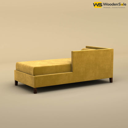 Daina Chaise Lounge (Velvet, Mustard Yellow)