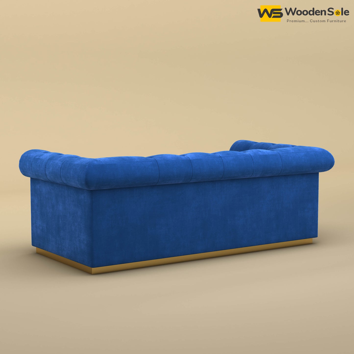 Morrison 3 Seater Fabric Sofa (Velvet, Royal Blue)
