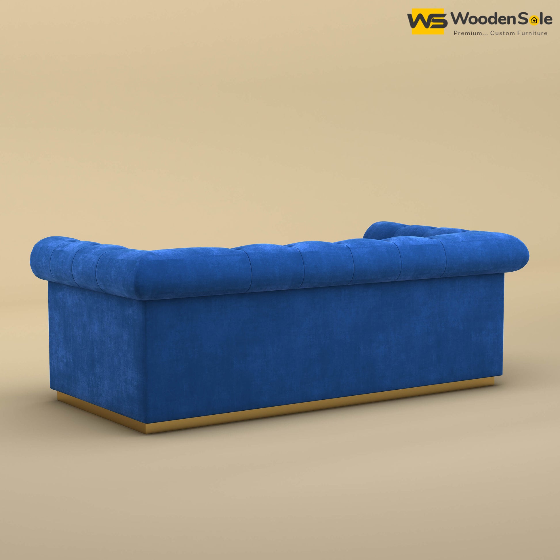 Morrison 3 Seater Fabric Sofa (Velvet, Royal Blue)