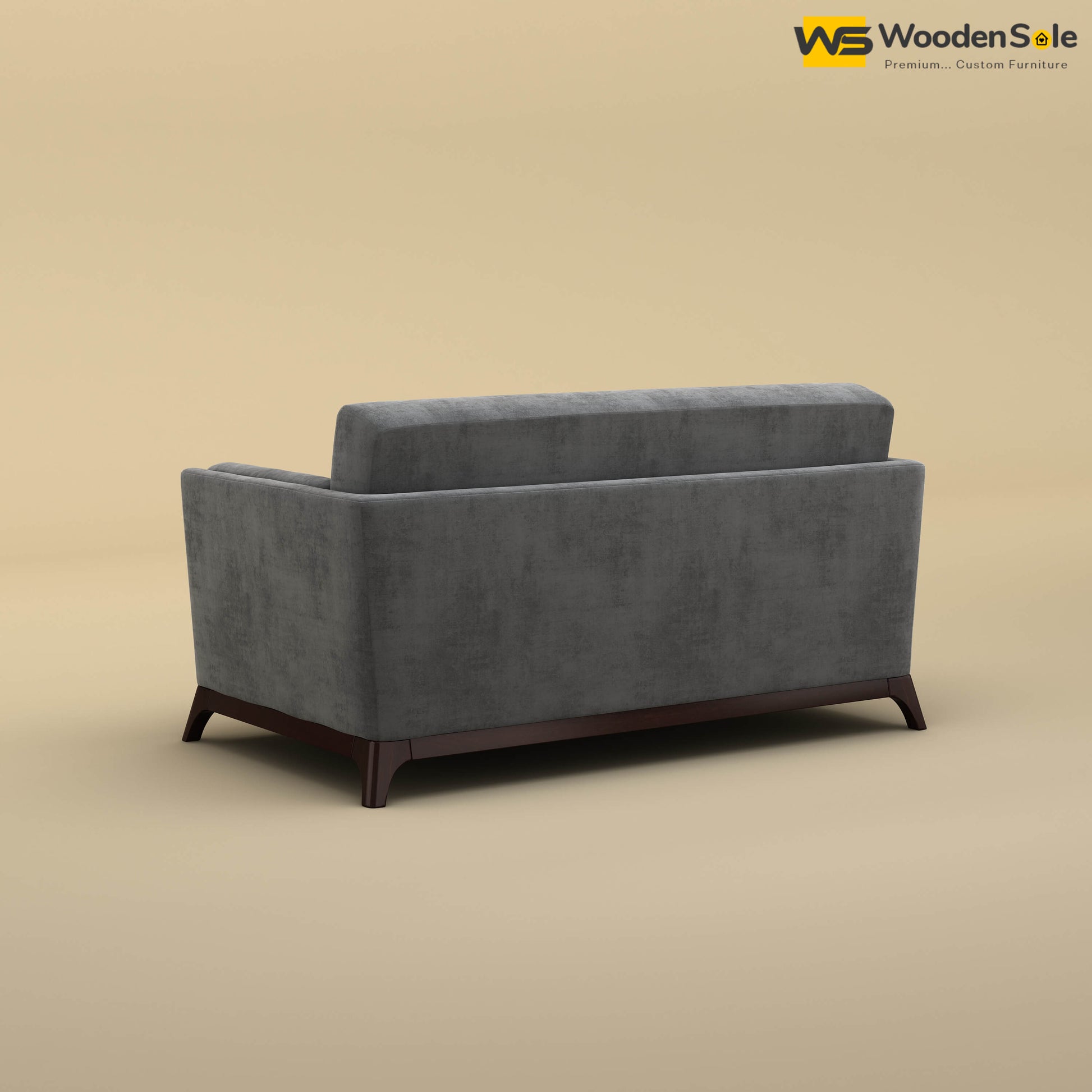 Bruno 2 Seater Sofa (Velvet, Charcoal Gray)
