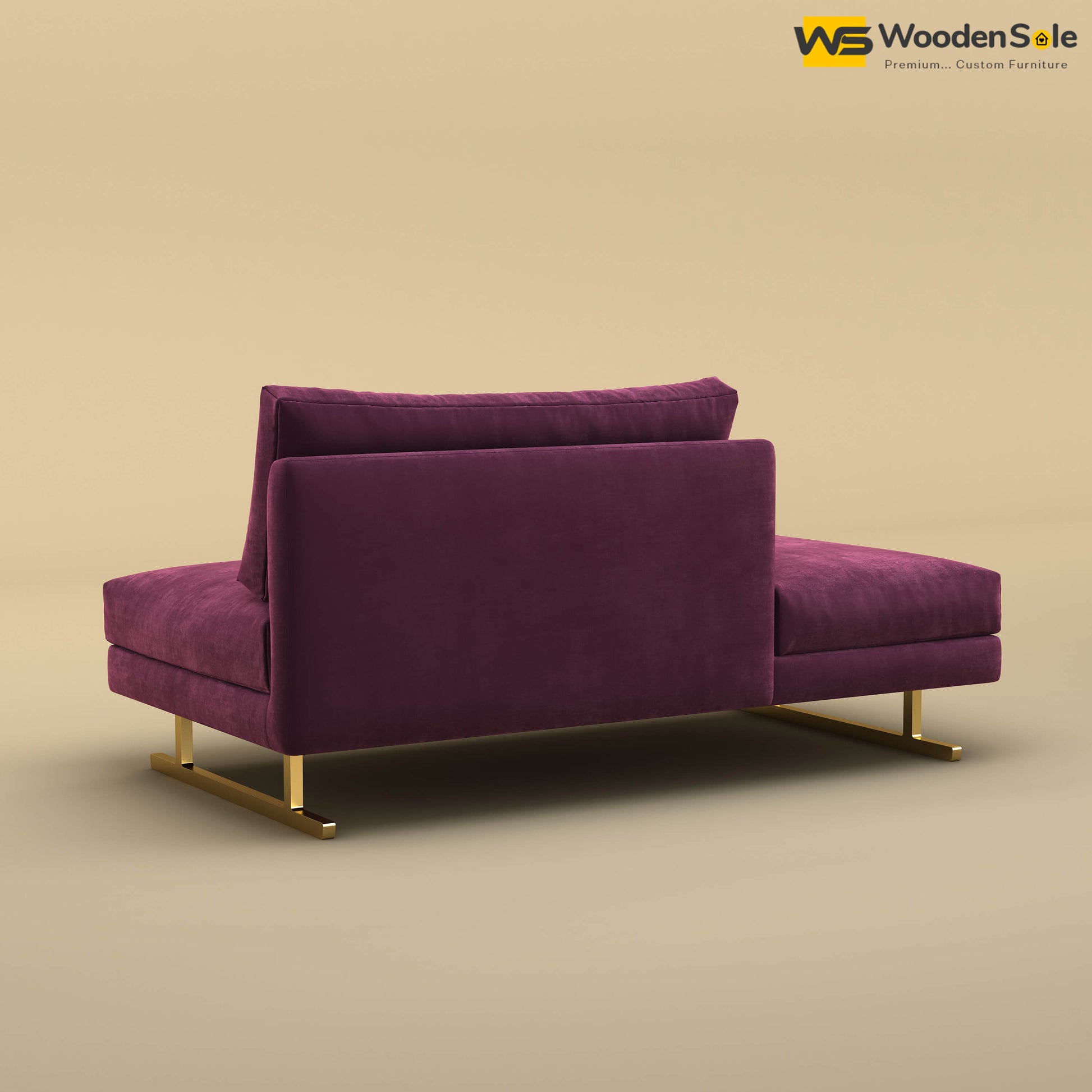 Elve Chaise Lounge (Velvet, Dark Purple)