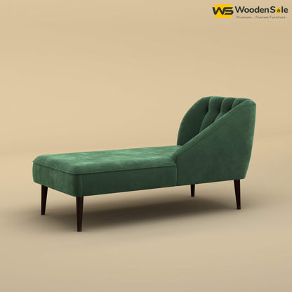 Perla Chaise Lounge (Velvet, Forest Green)