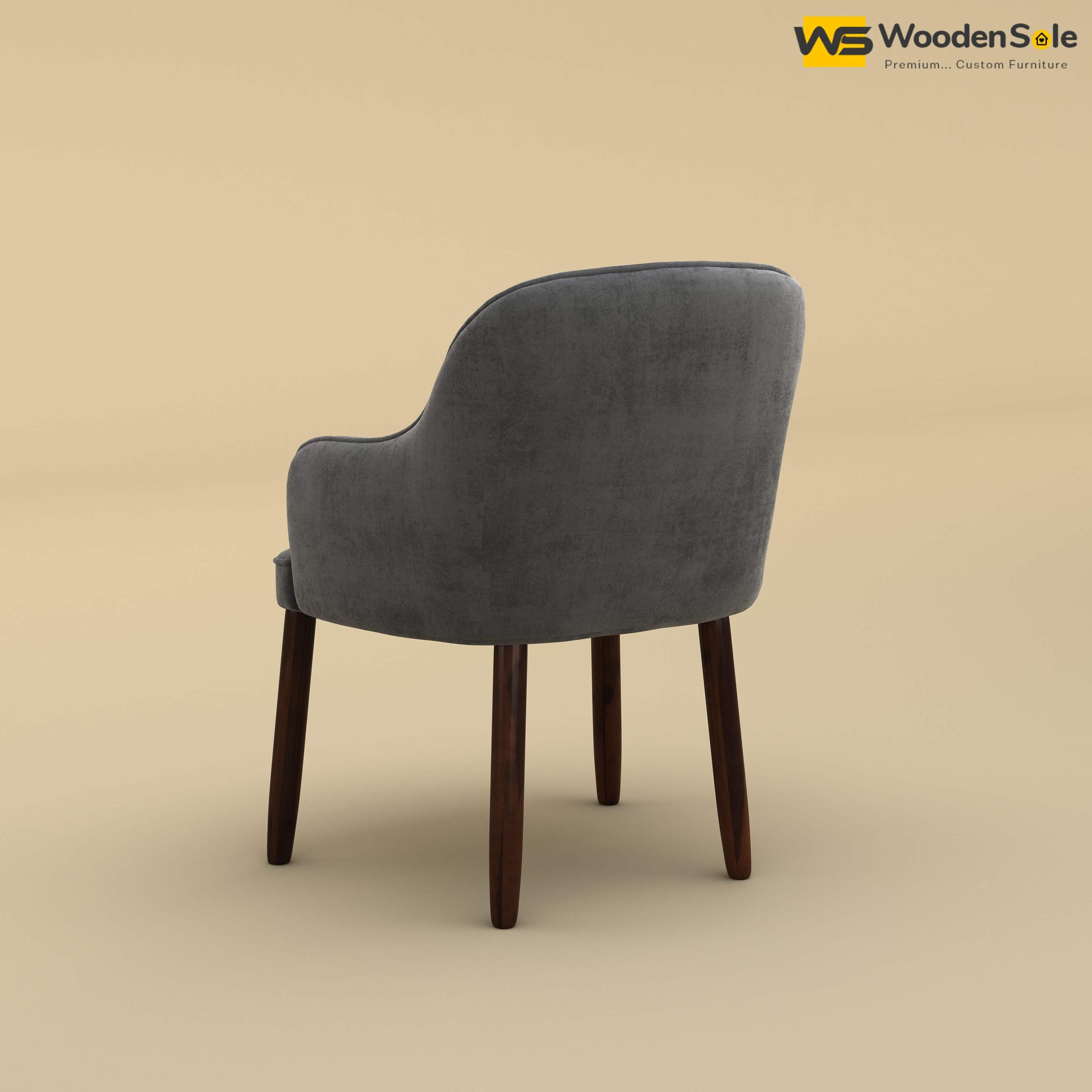 Madrid Dining Chair (Velvet, Charcoal Gray)