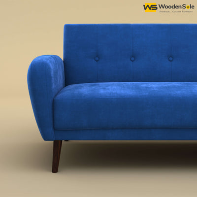 Daisy L Shape Sofa (Velvet, Royal Blue)