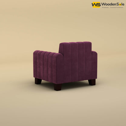 Furo 1 Seater Fabric Sofa (Velvet, Dark Purple)