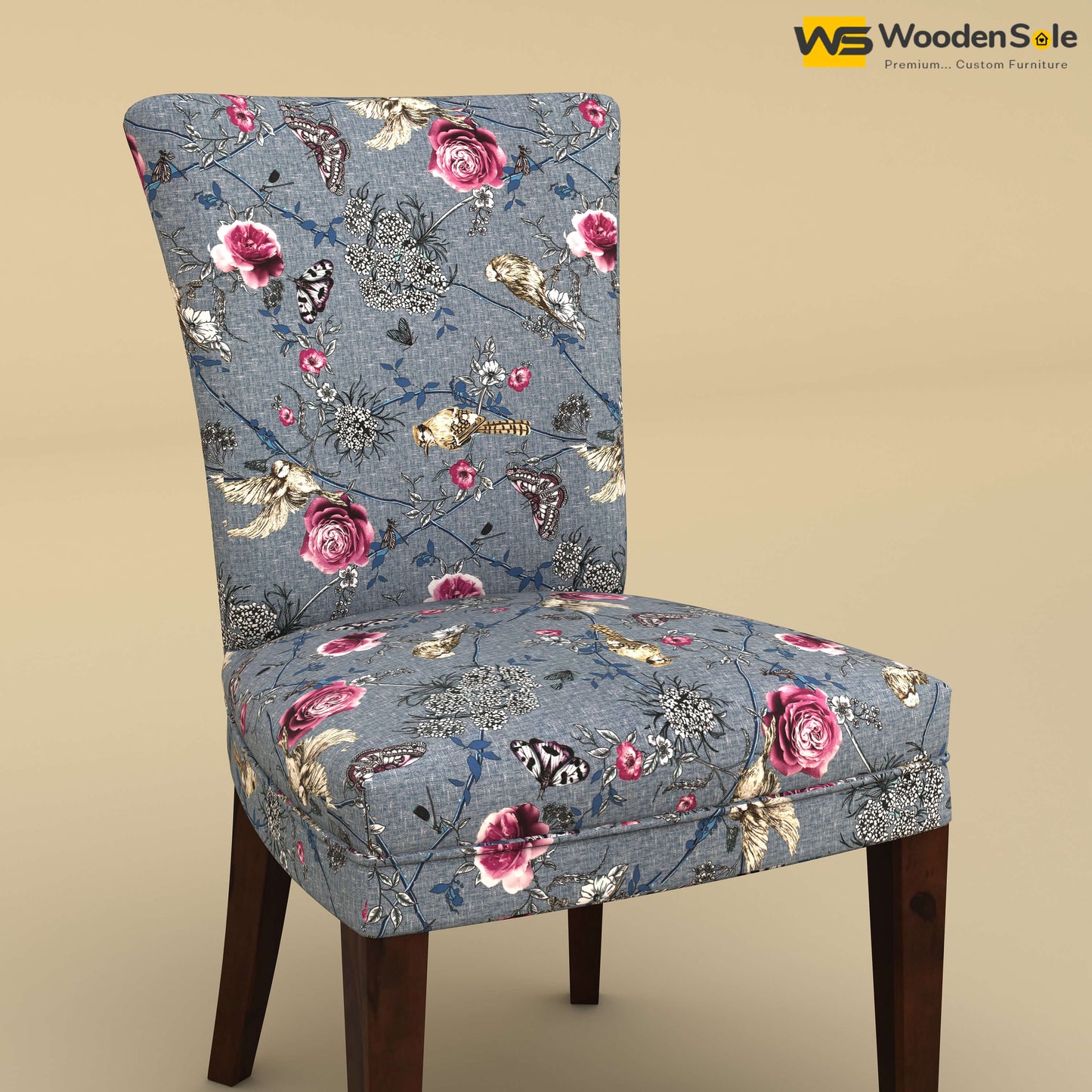Bently Dining Chair (Cotton, Floral Printed)
