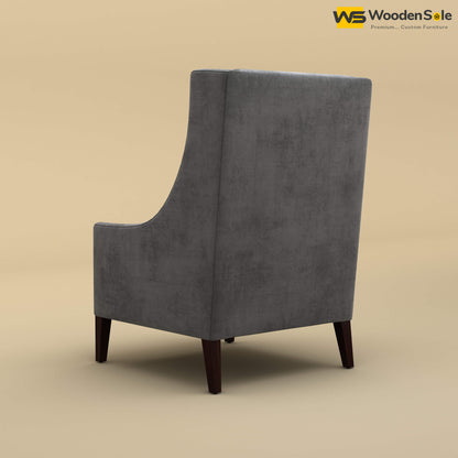 Bonito High Back Lounge Chair (Velvet, Charcoal Gray)