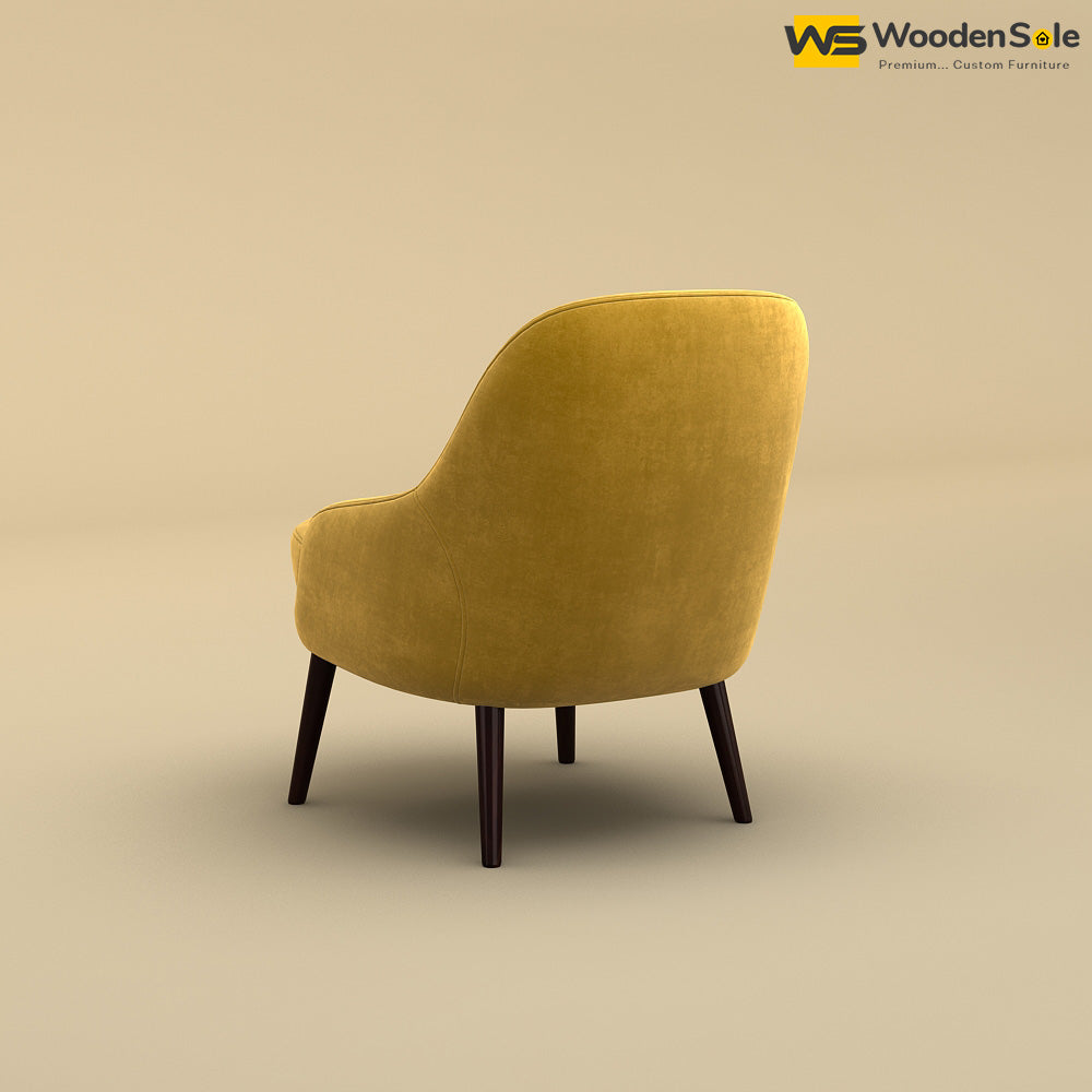 Lawson Lounge Chair (Velvet, Mustard Yellow)