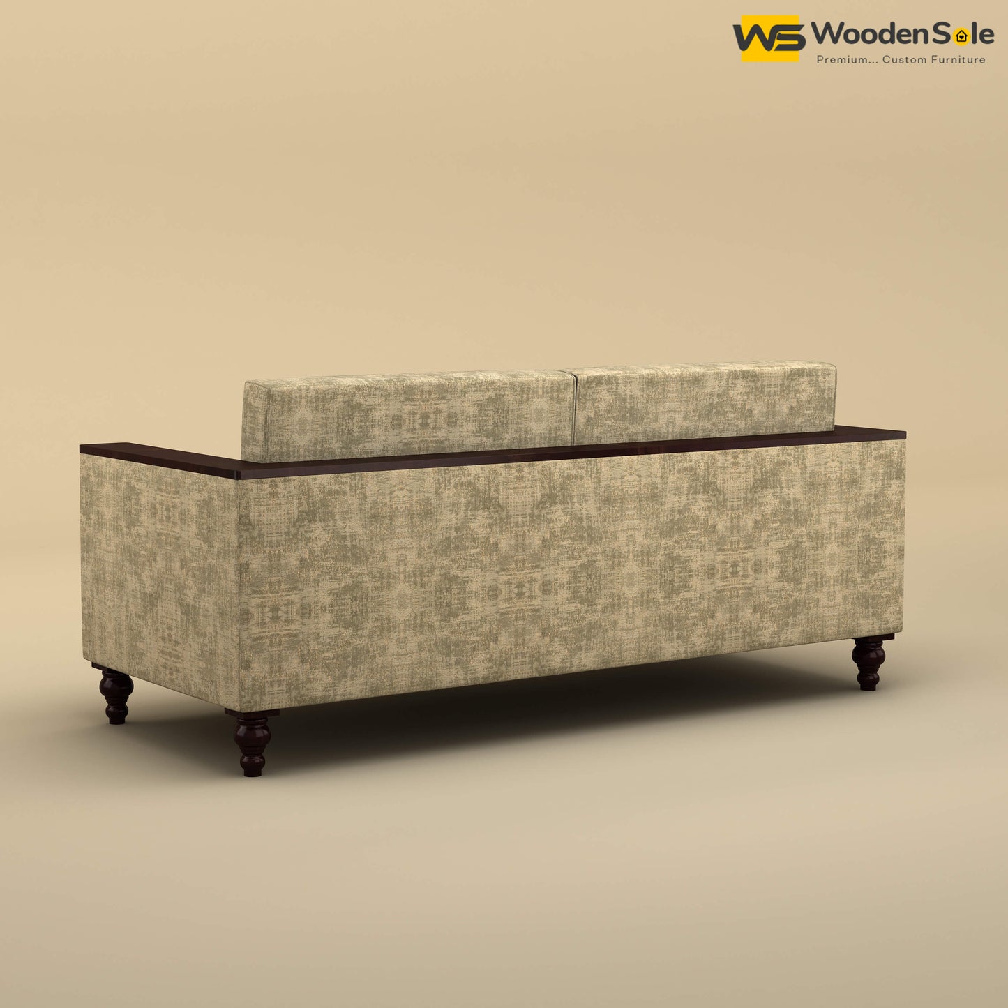 Tivoli 3 Seater Fabric Sofa (Cotton, Patchy Cream)