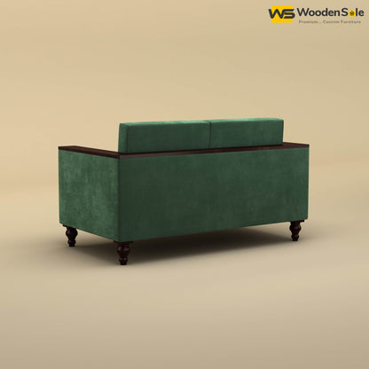 Tivoli 2 Seater Fabric Sofa (Velvet, Forest Green)