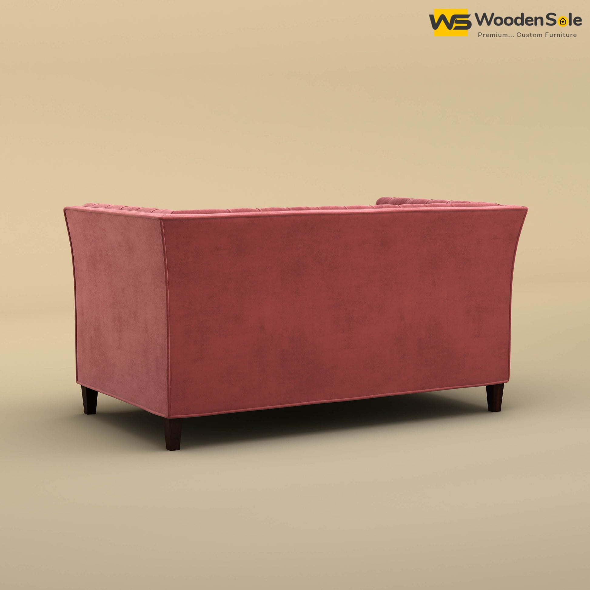 Divit Loveseat (Velvet, Pink)
