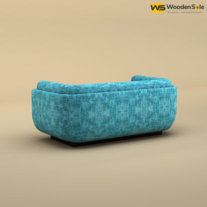 Vedant Two Seater Sofa (Cotton, Teal Blue)